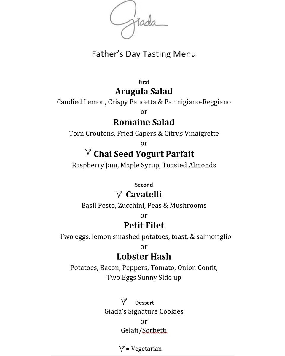 GiadaVegas's tweet photo. Celebrate papa with our special Father's Day brunch menu at #GiadaVegas! Tap here to get your seat before they run out: https://t.co/qgEKYMCDQC @CromwellVegas @GDeLaurentiis https://t.co/gA4BDKdWIF