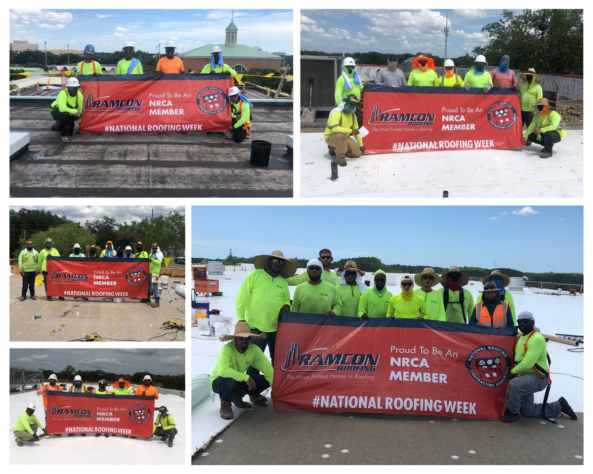RAMCON_Roofing's tweet photo. Today for #NationalRoofingWeek we’d like to take a moment to thank the people who make #RAMCON what we are: Our RAMCON team! From our roof installers to our customer service reps, and everyone in between, #RAMCONRoofing wouldn't be what it is without you! Thank you! @NRCAnews https://t.co/Dp1n1JpKNr