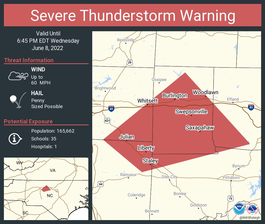 NWS Severe Tstorm on Twitter "Severe Thunderstorm Warning including