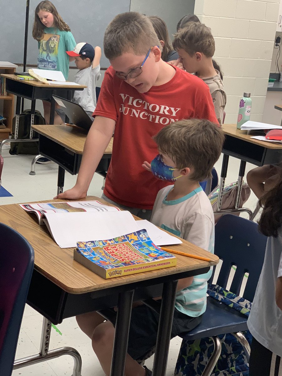 4th Ss stared “ABC of Learning” books with 3rd Ss to give them an idea of things they will learn as 4th graders. Ss picked 1 unit from the year &amp; found a related topic for each letter. After they said they felt proud to help prep future 4th Ss get excited for next year <a href="/ohesnews/">Orange Hunt Elementary</a>