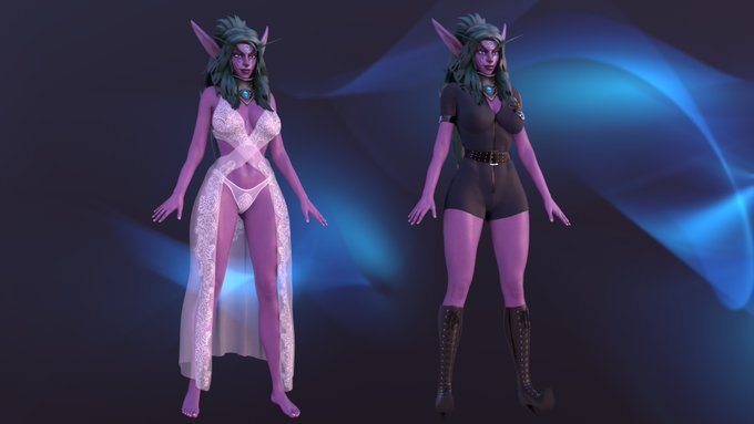 3 pic. Tyrande Whisperwind Blender Model is now available on Patreon - https://t.co/scmvbnpKWH

1)  https://t