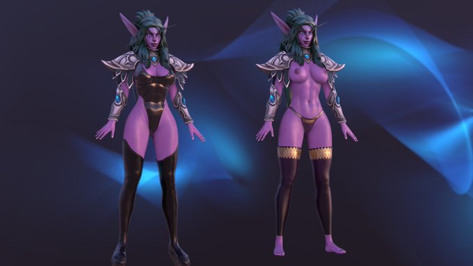 2 pic. Tyrande Whisperwind Blender Model is now available on Patreon - https://t.co/scmvbnpKWH

1)  https://t