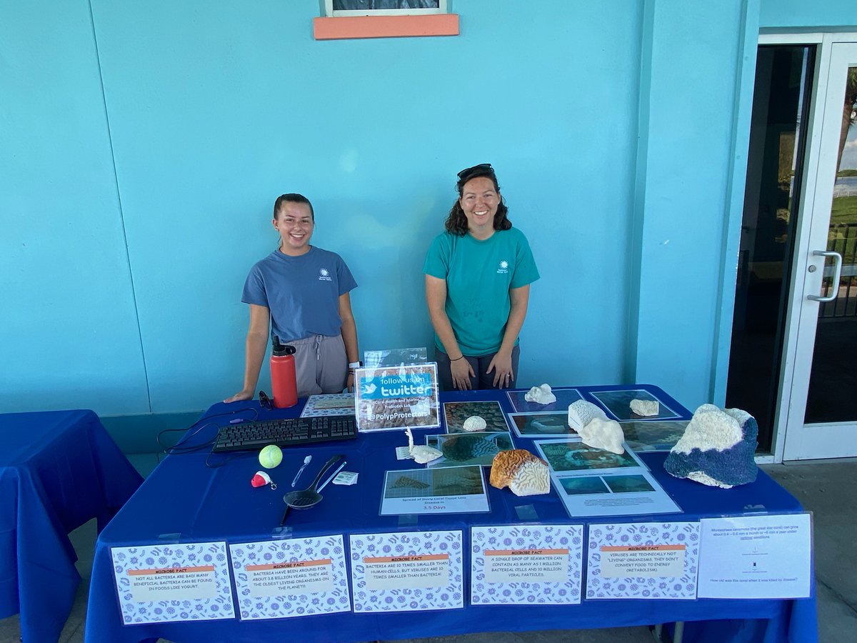 Happy World Oceans Day!! The CHAMP lab celebrated by educating the public on #sctld. Let today be a reminder of how important our oceans are and how vital it is to keep them clean and healthy! 🌊🪸🌎