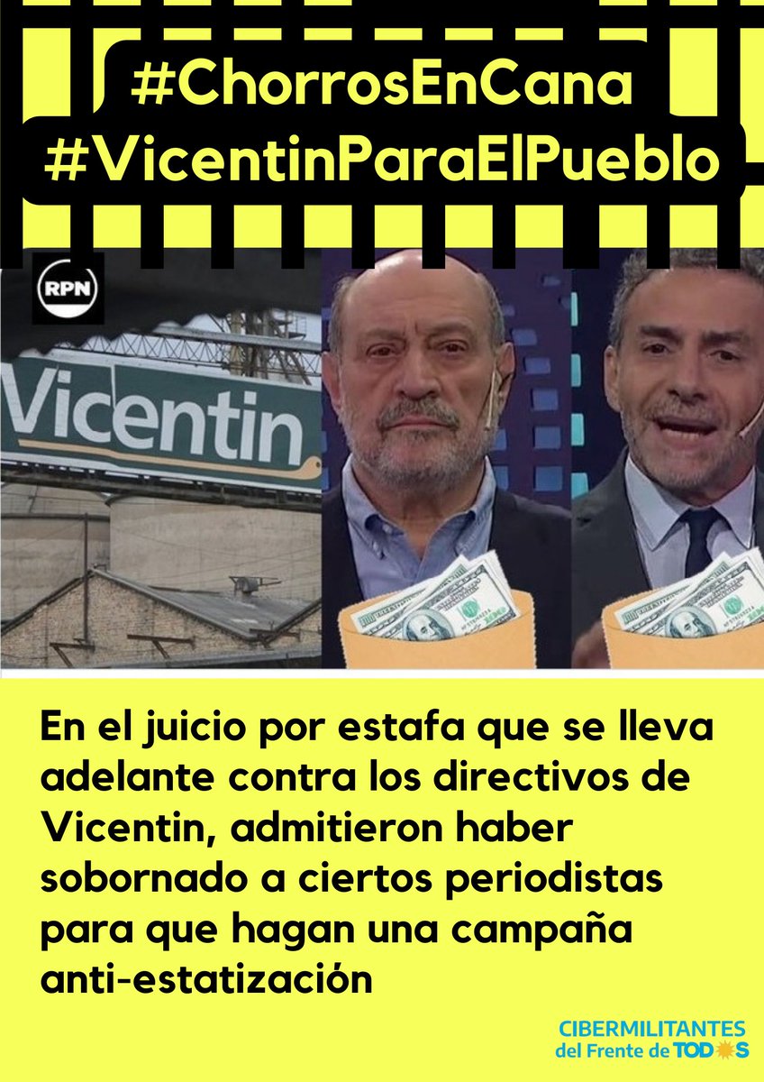 #ChorrosEnCana #VicentinParaElPueblo #HabraConsecuencias