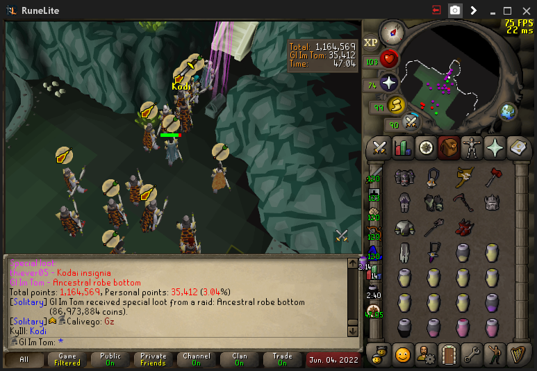OsrsVintage's tweet photo. Just a couple drops from some of our most recent mass events. #osrs #nex #chambersofxeric https://t.co/vwxV8NUqZs
