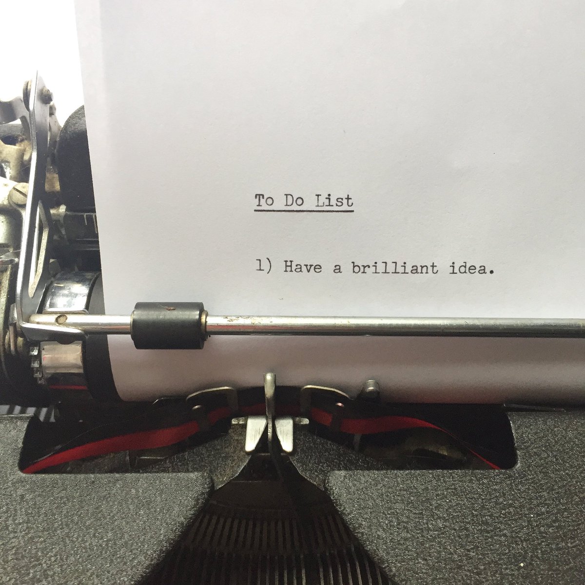 The good news is I have only one thing on my to do list today, the bad news: