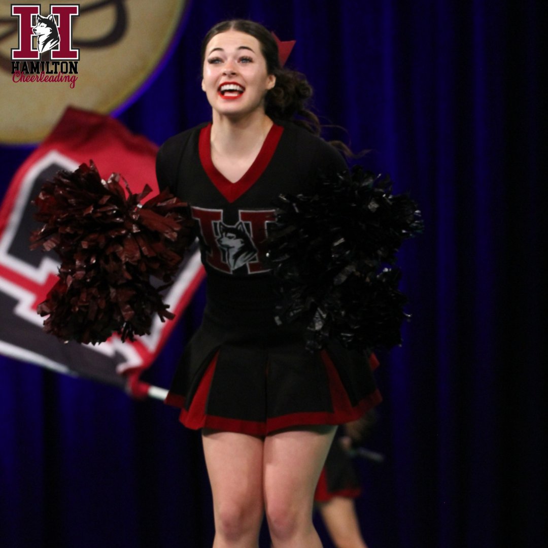 We're so excited to be back in pleats for our 𝑭𝑶𝑼𝑹𝑻𝑯 season in the Game Day division! 🤍 #hamiltoncheerleading