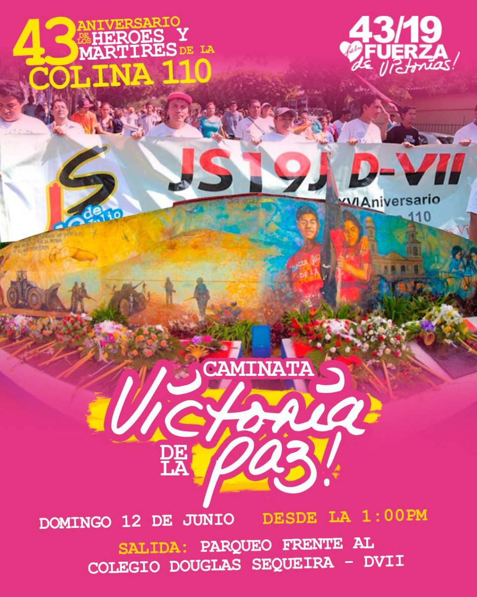 #4319FuerzaDeVictorias conmemoramos el 43 Aniversario de la gesta Histórica  de nuestros Héroes y martires,Patrimonio Histórico Colina 110.
Distrito 7.2
#UveHeroesDeLaColina110