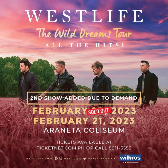 Westlife is coming back to Manila for a concert!