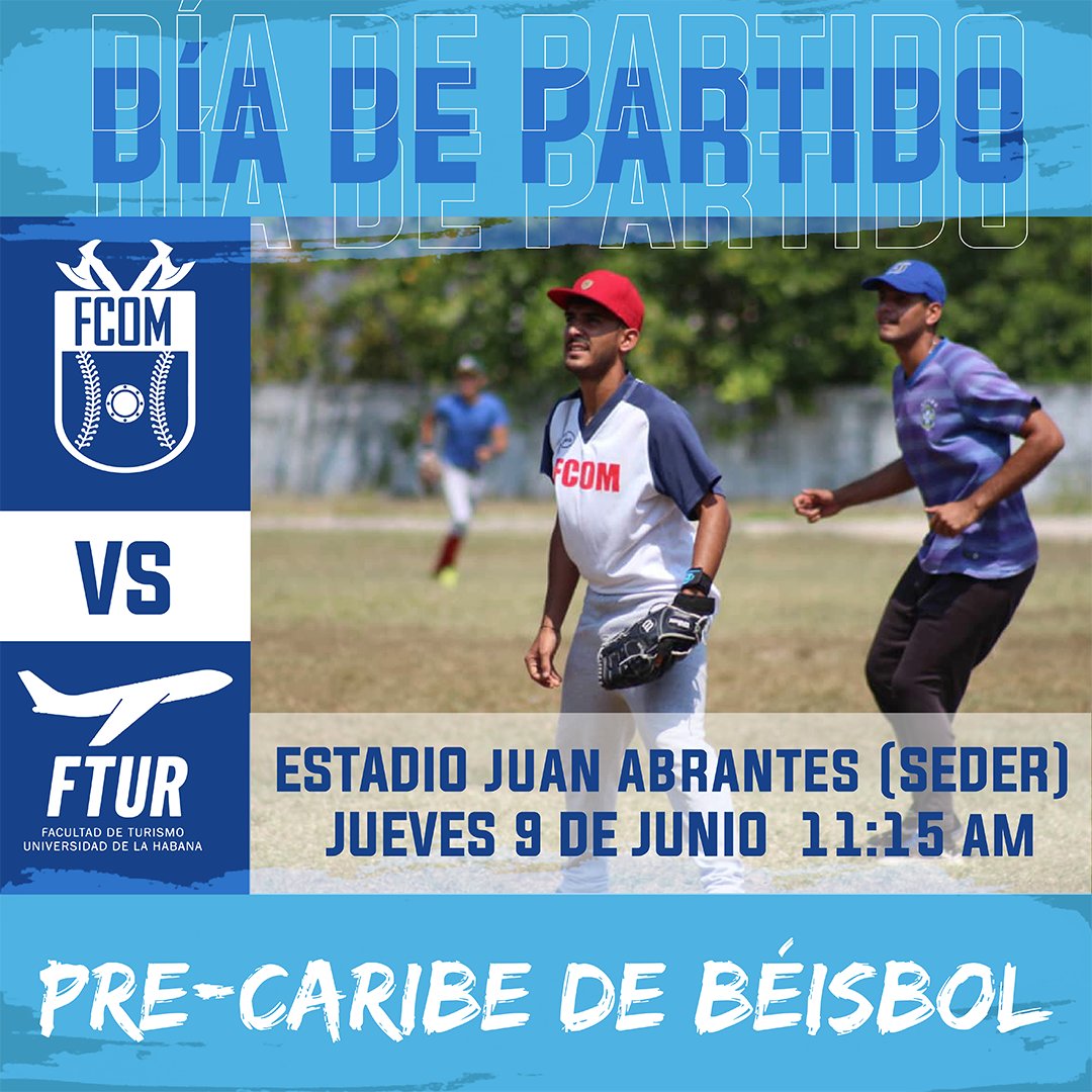 beisbol_fcom's tweet photo. Mañana debutan nuestros guerreros en el torneo Pre-Caribe 🆚 la Facultad de Turismo 💙
VAMOS VIKINGOS ⚔️
#Comunicacion_agresivo #TeamFcom https://t.co/lfQVlZjq6L