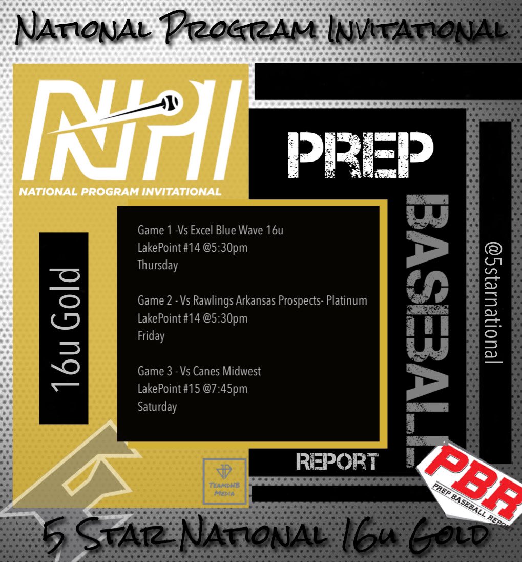 5 Star National on Twitter "PBR National Program Invitational —16u