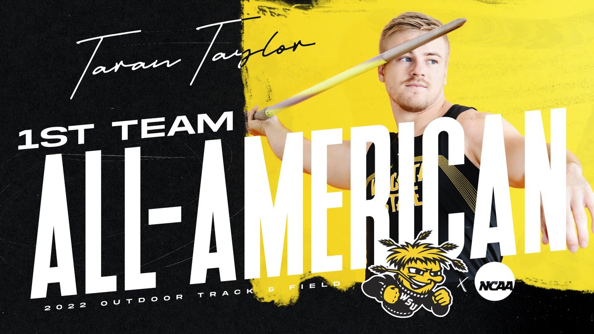 TARAN TAYLOR, ladies and gentlemen.

Personal best ✔️
School record ✔️
1st Team All-American ✔️
Best NCAA javelin finish in WSU history ✔️
Shocker great ✔️

#watchus