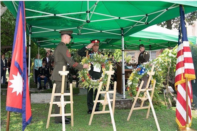 Brig. Gen. Kyle Ellison, Commanding General of #3DMEB attended a memorial event held on May 12th, 2022, by the U.S. Embassy Kathmandu honoring those lost during Operation Sahayogi Haat, the U.S. response to the 7.8-magnitude earthquake which struck Nepal. #semperfi