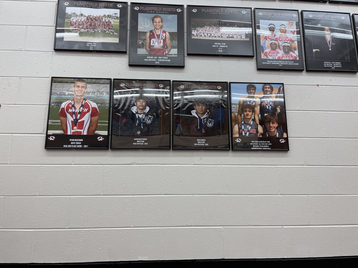 Congrats to all 6 athletes who went up tonight on the North IHSA wall of fame!  Jacob Macatangay, Jared Gumila, Dylan Gramley, Zander Pauly, Armaan Rehmani, and Nik Clark!