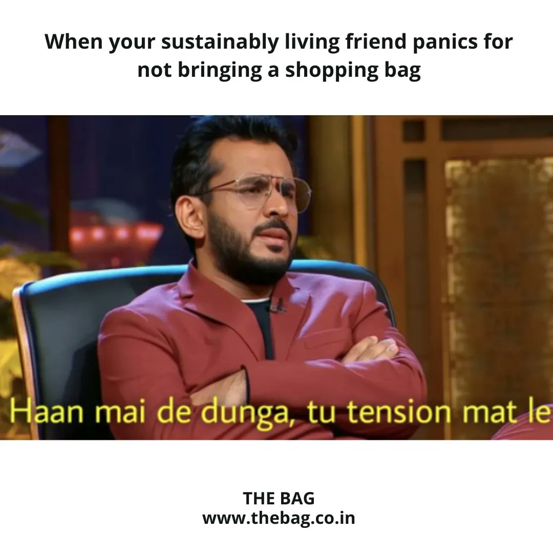 Why worry when you have friends who are friends with nature too.. 

#bringyourownbag #carryyourownbag #sustainability #ecofriednly #sustainableliving