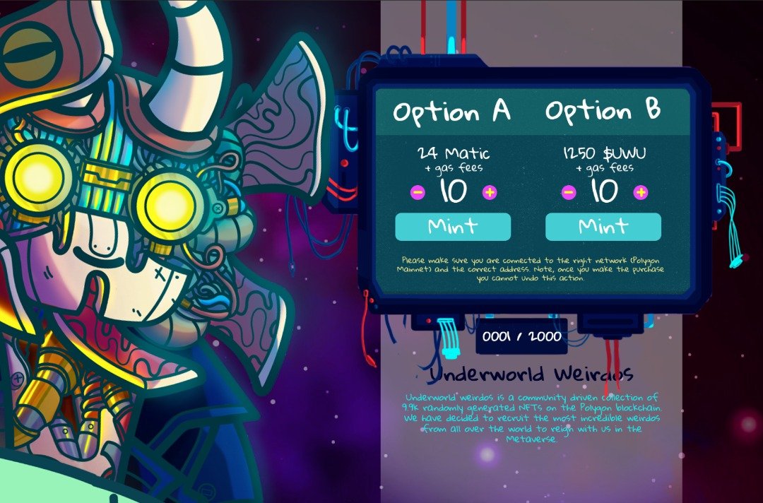 WeirdosNFT's tweet photo. New drop minting this Friday! The new 3,333 weirdos will include lots of new traits, new specials and new legends! Will you become a new weird whale?

Price: 24 MATIC or 1,250 $UWU

🤖Join our Discord https://t.co/9g4TN7ukCP https://t.co/NWH1FrtuES