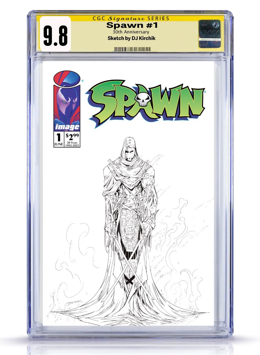 djkirchik's tweet photo. As of today I am now have an artist account with @CGCComics #graded #sketchcovers incoming. #spawnsketchcover #spawn #sketchcover #art #customart #verified #yellowlabel https://t.co/NDGhwu4v4V