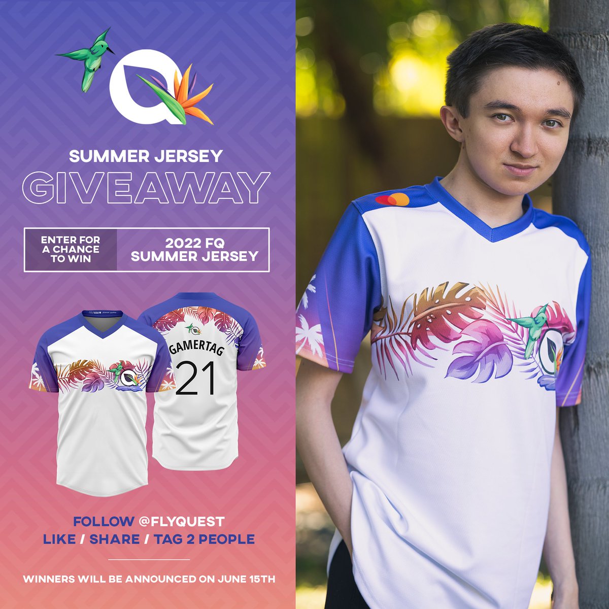 🌸 Celebrate the release of our new #LCS Summer Jersey by having a chance to win your own!

In order to be eligible make sure to:
🌳Follow
❤️Like
📣Retweet
🤗Tag 2 friends