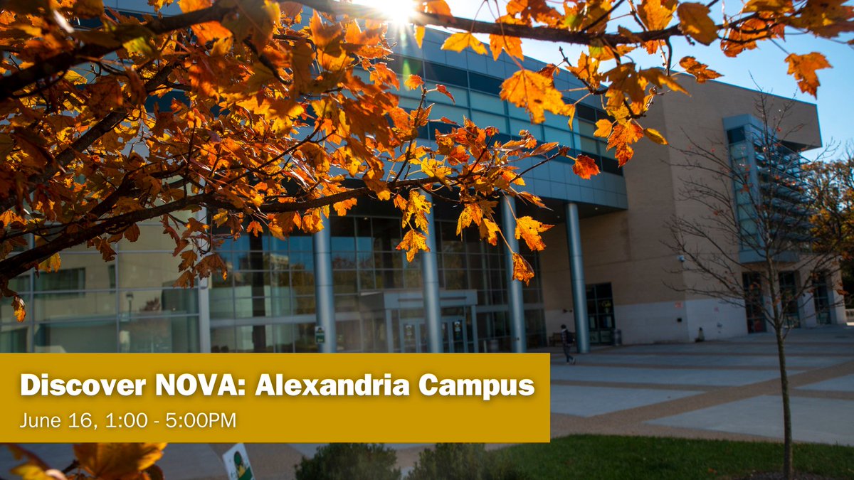 Join us for our first Discover NOVA event of the summer for new and prospective students! Attendees will experience the campus, learn more about #NOVA, and receive help with registration. We'll see you there, future #NOVANighthawks!

Register here: nvcc.edu/getting-starte…