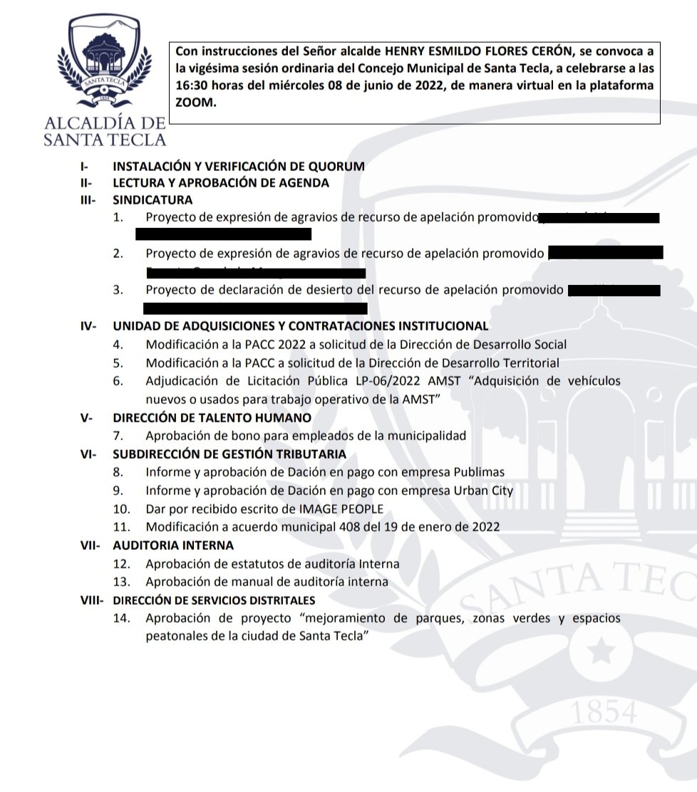 WendyAlfaroES's tweet image. Ya estamos reunidos en una sesión más de concejo, presento agenda, además solicité agregar punto para hablar sobre algunas demandas que he recibido por parte de residentes que se quejan del ruido que algunos bares generan en zonas residenciales.