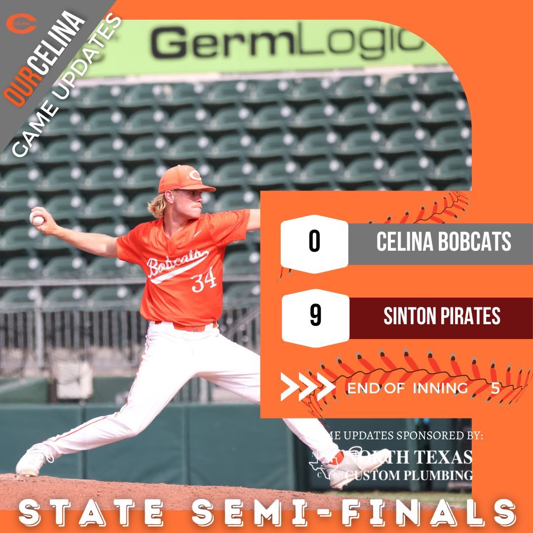 After the 5th inning.
Brought to you by North Texas Custom Plumbing. <a href="/NTXCP1/">North Texas Custom Plumbing</a> <a href="/CelinaISD/">Celina ISD</a> <a href="/RecruitCelinaFB/">Celina Bobcat Football Recruiting</a> <a href="/BobcatMomsCTX/">Bobcat Moms</a> <a href="/CBobcatBaseball/">Bobcat Baseball</a> <a href="/celinaqbclub/">Celina QB Club</a>