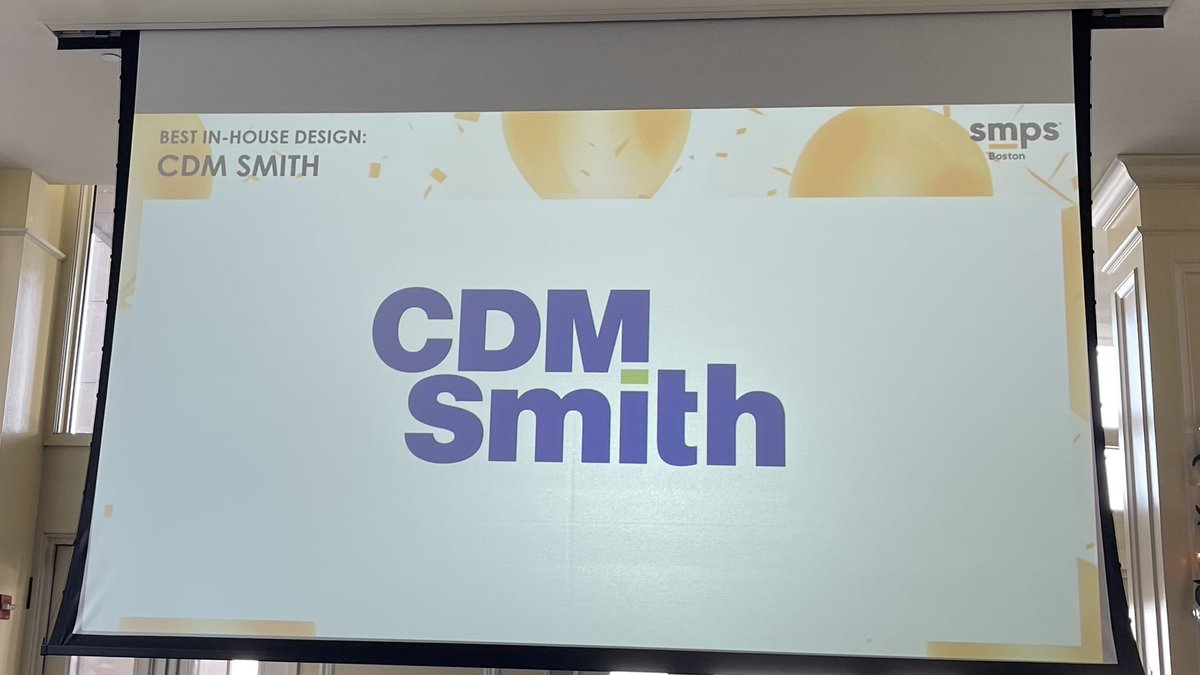 CDMSmith's tweet photo. We are beyond humbled &amp; proud tonight. Thank you @SMPSBos for an amazing 2022 #AwardsGala and to be surrounded by some of the best marketers in industry. So happy to walk away with 4 awards, including best in-house design and best in show. #honored #inspired https://t.co/mKwJIbtZgm