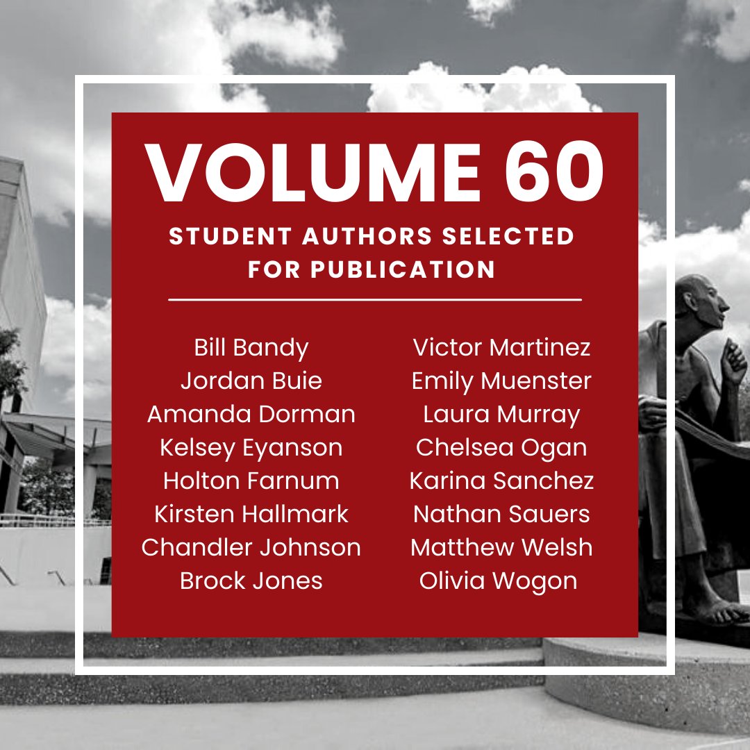 Congratulations to all our student authors selected for publication! We're so proud of your hard work! #lawreview #lawstudents #legalwriting #uhlaw #published #lawschool #studentauthors