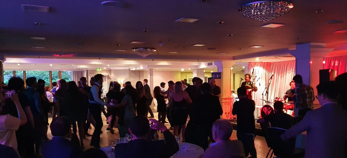 Great way to round off busy Day1 of UK KTP Associates' Conference <a href="/UniWestScotland/">UWS</a> Paisley...after dinner, a Scottish ceilidh!
Knowledge transfer delegates had a ball birling each other round <a href="/GlynhillHotel/">Glynhill Hotel</a> dancefloor to cracking tunes frm <a href="/KilterCeilidh/">Kilter Ceilidh Music</a> Slainte Mhath! #KTPAC2022