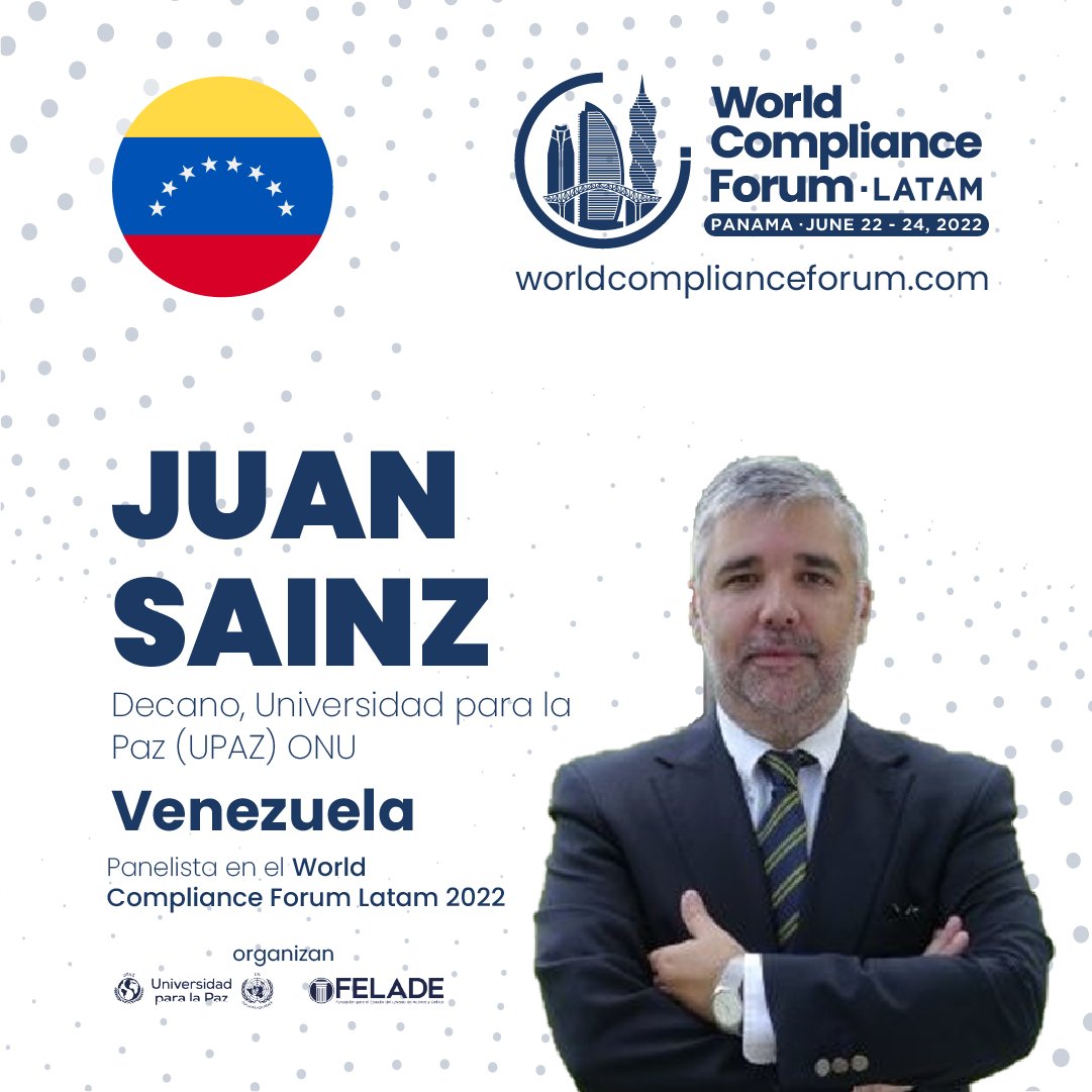 El World Compliance Forum Latam Panamá 2022, del 22 al 24 de junio.
worldcomplianceforum.com

Reunirá expertos para dialogar sobre las problemáticas de la región.
 
Panel 9: Ciberdelincuencia. Amenazas y vulnerabilidades

#wcflatam2022
#felade
#upaz