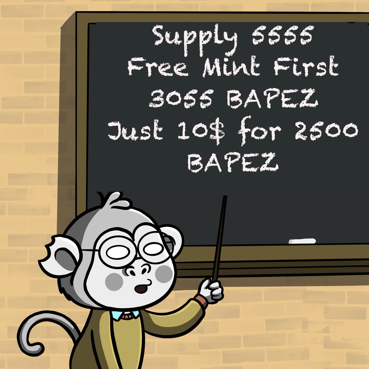 Oook ook! Eeeak eeek! Aaak eek 🐵

🆓 WIN A WL TO MINT FOR FREE 🆓

The first 250 to reply wallet adres , LIKE ,RETWEET and follow  <a href="/BAPEZNFT/">Bapez Jungle</a>  will be whitelisted to mint for free 🚨

All whitelisted mints will be completely FREE 🆓

#NFTGiveaway  #NFT #Community