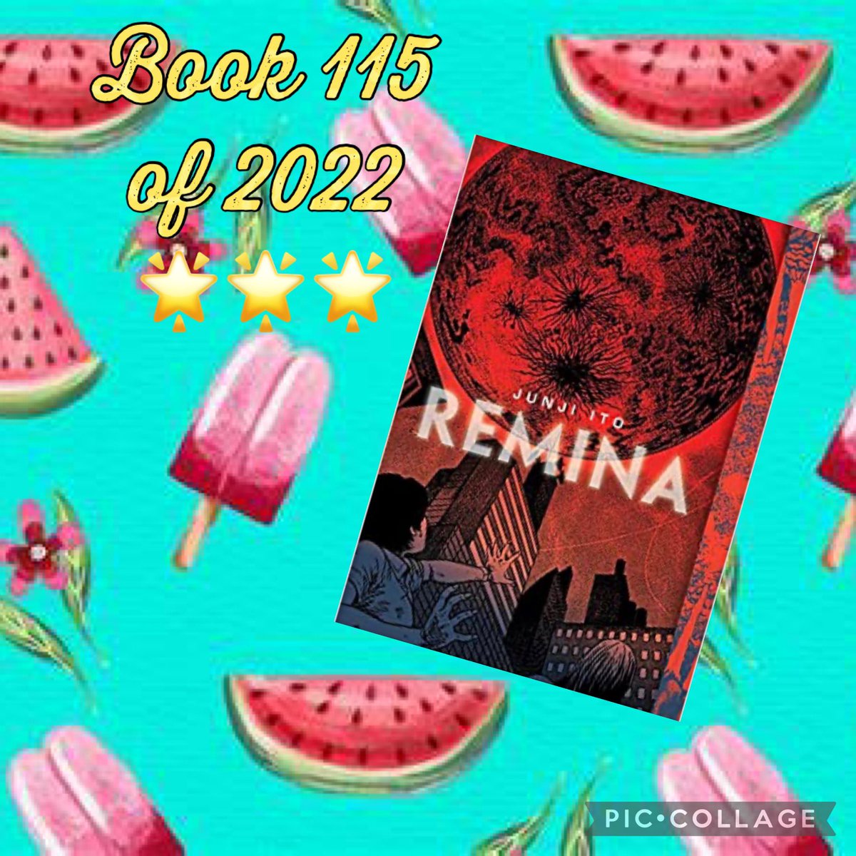 Colleen_Quinn's tweet photo. Book 115 of 2022! 🌟🌟🌟. Remina by Junji Ito. @whateverthon #shelfslayers ⚔️ https://t.co/fQUVKoLzsM