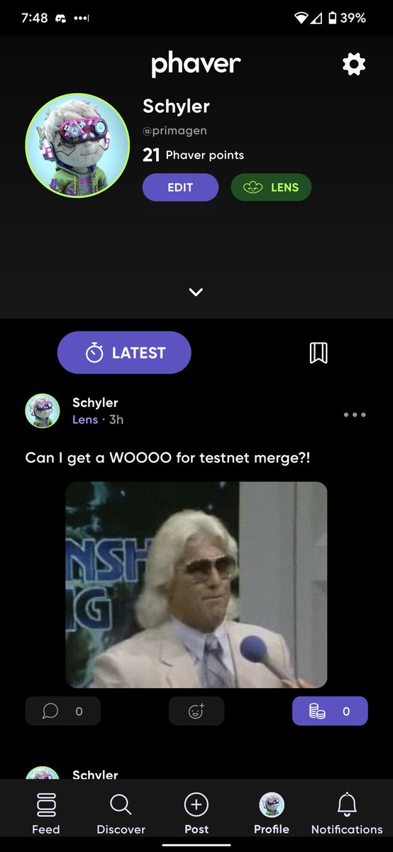 cryptoPrimagen's tweet photo. Getting all up in this @phaverapp  #phaverfrens https://t.co/vIOoqIzpUd