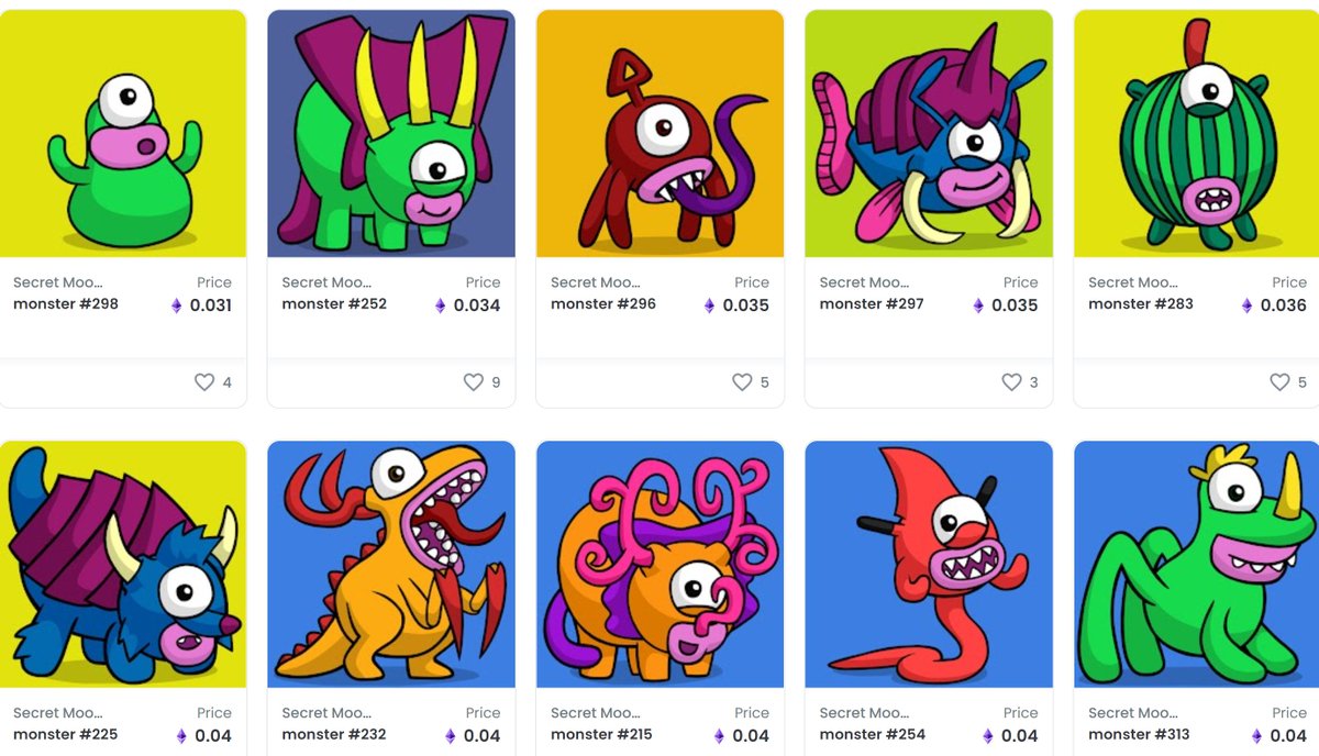 5⃣ last Monsters under 0.04 $ETH remain on primary 🔥🔥🔥
opensea.io/collection/sec…

#nft on <a href="/OpenSea/">OpenSea</a> #moonmonsters #OpenSeaNFT