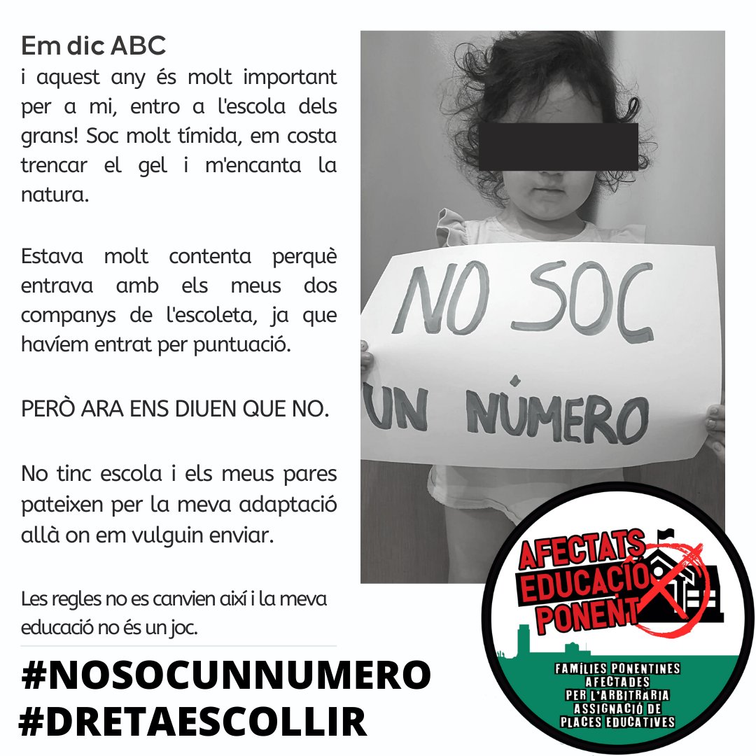 EducacioPonent's tweet photo. Les institucions continuen menystenint a les famílies,a Ponent concretament creuen que som badocs i canvien,a dia 8 de juny, les dades de les places d'oferta INICIAL #Transparencia #NoSocUnNúmero @paerialleida @laveudelleida @scastrobay @ManelSerrabona @claudividal6 @educaciocat https://t.co/FtUufewnbB