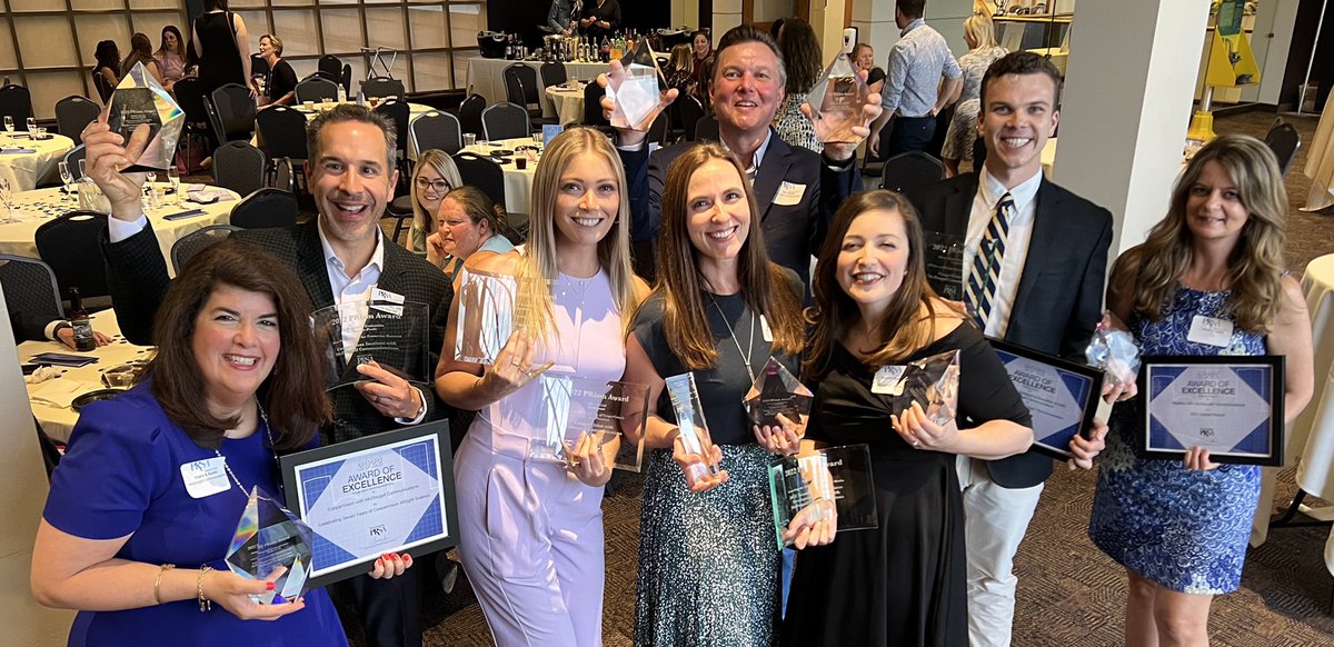 DanSmith52's tweet photo. The @McDougallPR team had a pretty good evening at the @PRSARochester #ROCPRism Awards! https://t.co/sUm5RIJJsB