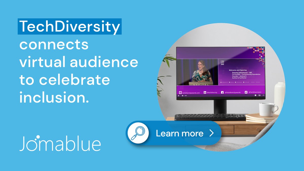 jomablue's tweet photo. The inclusive vibe of the 2022 TechDiversity Awards was felt both in the room—and online—thanks to a simultaneous virtual experience. Learn more about why the inspiring event went hybrid: https://t.co/lJXypXhjTb

#TDAwards2022 #TechDiversity #hybridevents #eventtechnology https://t.co/6pp3euPDSo