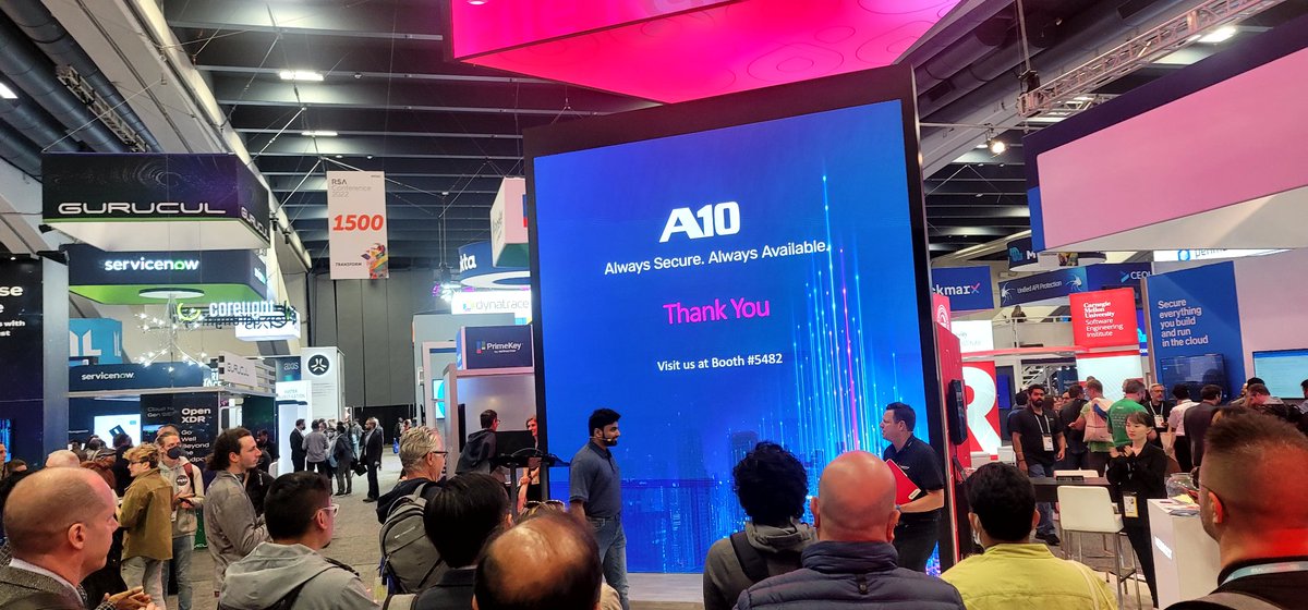 paulnicholson20's tweet photo. Encrypted Traffic Management visibility for #ZeroTrust compliance and traffic control with @Webroot and @A10Networks Gokul Pokuri #RSAC2022 learn more at #booth 5482 https://t.co/uICH7XiuRD