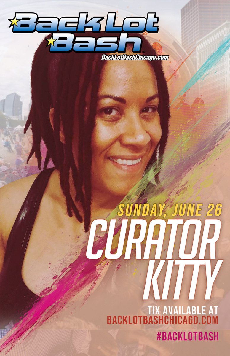 backlotbash's tweet image. Curator Kitty spinning Sunday, June 26th!

Limited weekend TIX at BackLotBashChicago.com