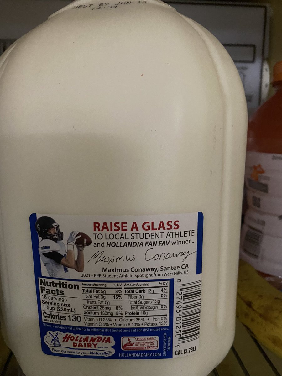 I love a cold glass of milk with a PB&amp;B sandwich, but the jug is even better. Thanks <a href="/MaxConaway6/">Maximus Conaway</a>! <a href="/PPRPapaPig/">Paul Rudy</a>