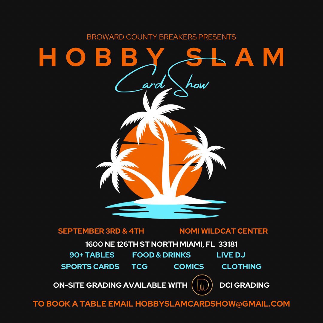 BOWMAN MEGA #GIVEAWAY🎁

➕ Follow <a href="/ClutchRipz/">CLUTCH RIPZ</a> &amp; <a href="/HobbySlam/">Hobby Slam™️</a> 

🚻 Tag 2 Friends &amp; reply
 " #HobbySlam🏝 " Below 

♻️ Retweet 

❤️ Like 

The next best show in #TheHobby comes to North Miami this Labor Day Weekend 🏝☀️ 

<a href="/HobbySlam/">Hobby Slam™️</a> @BrowardBreakers
<a href="/dcigrading/">DCI Grading</a>
 #HobbySlam