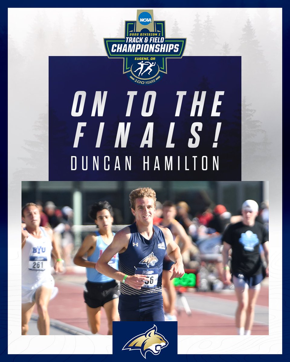 🚨 SCHOOL RECORD 🚨

<a href="/dunkin_hamilton/">Duncan Hamilton</a> takes 1st overall and in his heat with a time of 8:23.13 as heads to to Friday’s #NCAATF finals! #GoCatsGo