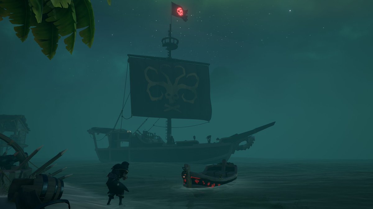 Aiding the Reapers cause to #RuinGoldenSands on #SeaOfThieves for the night!
Time's running out, we even managed to lug along three rowboats at once with our little sloop.. 

Keep rowing Reapers, Golden Sands shall burn!