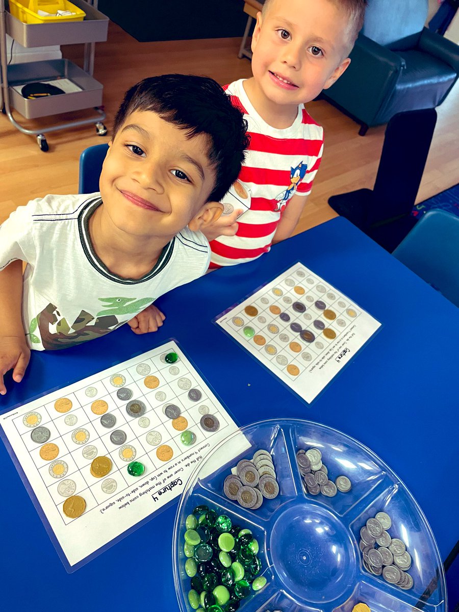 These friends had so much fun playing Capture 4 today and reviewing our Canadian coins! <a href="/stalphonsaDP/">St. Alphonsa Catholic Elementary School</a>