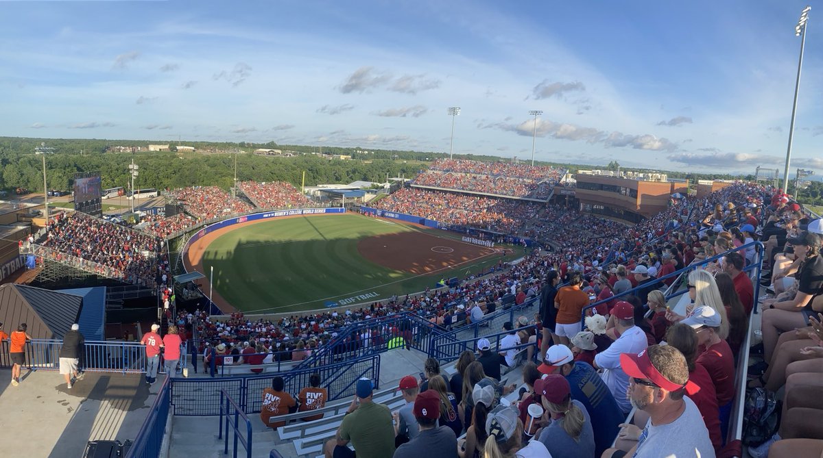 Another really tough night for the “no one cares about women’s sports” crowd. #WCWS