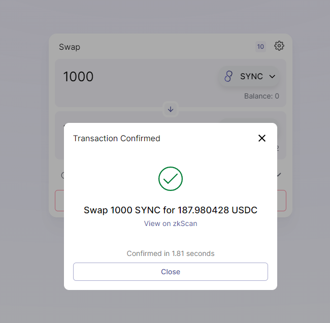 TyroneRobert11's tweet photo. All operations are smooth and clear
Join discord: https://t.co/BwOKV4KxNA   #L222 #zkSync #Layer2 #ZKRollup #testnet #Ethereum #DeFi https://t.co/mBHWMPnsIz