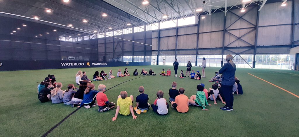 MsBunn4's tweet photo. We had a great time at the @UWaterloo for Waterloo Warriors Play Day! Thank you for a great learning opportunity of many sports and activities! @WlooWarriors @stjoesjaguars #dpa #lacrosse #physicaleducation https://t.co/h7UziLwmzD