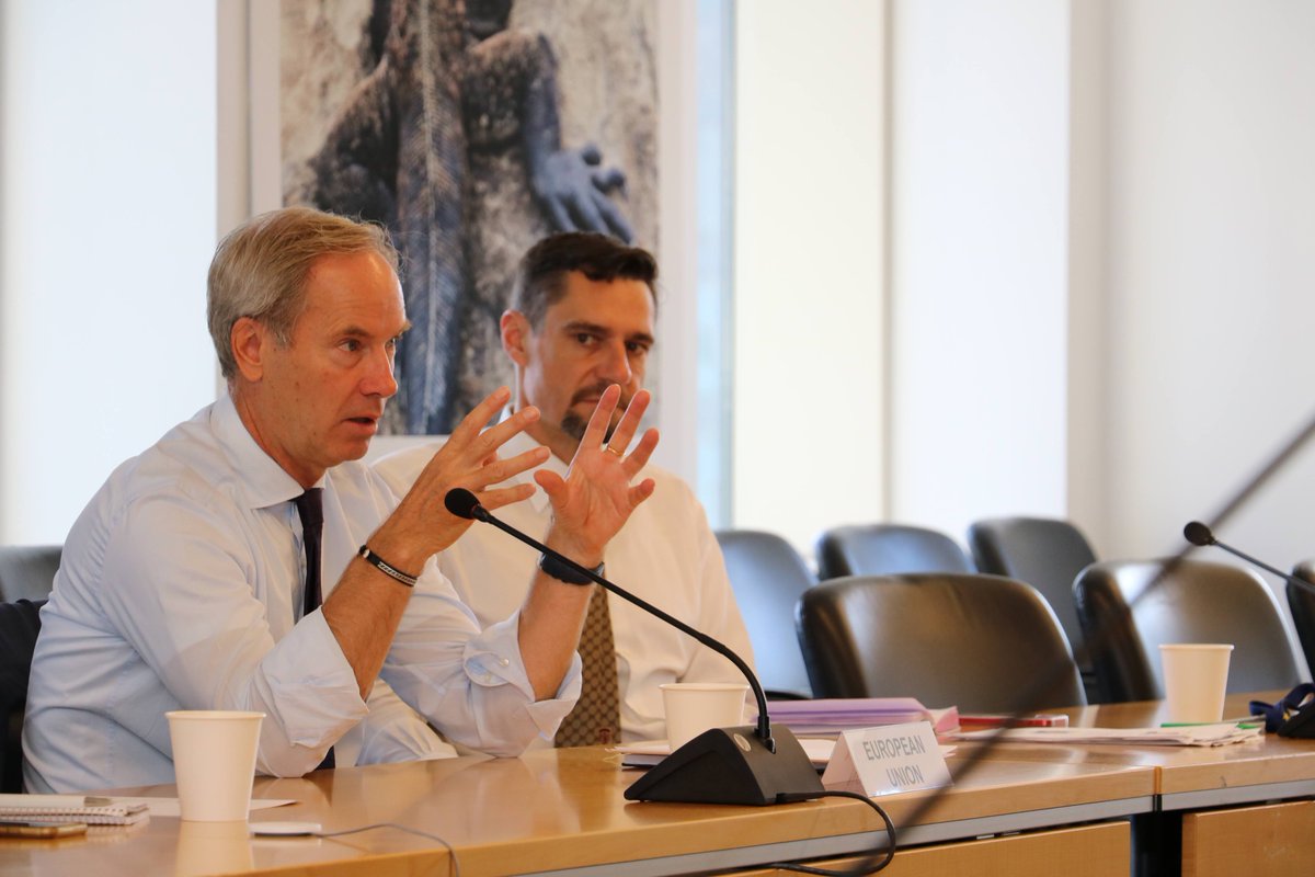 UN_PGA's tweet photo. Extremely grateful to H.E. @OlofBSkoog for hosting the PGA Hope Fellows @EUatUN. 

They had an informal discussion on 
👉their experience so far with the fellowship
👉 recent trip to Europe
👉🇪🇺’s priorities @UN. https://t.co/CdXOx3WW8R