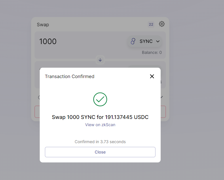 deandre_khalil's tweet photo. Everything works good. Transactions are fast.
Join discord: https://t.co/XtbetgHXOE   #L222 #zkSync #Layer2 #ZKRollup #testnet #Ethereum #DeFi https://t.co/lNtLDB46mR