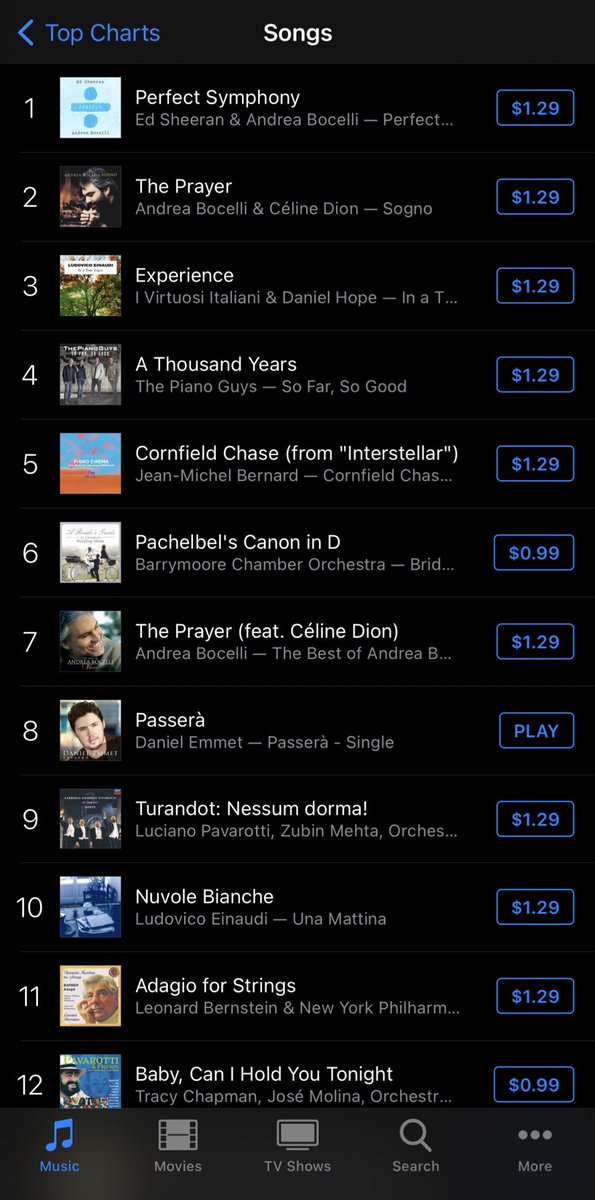 A fun surprise today to see my music climbing the @iTunes charts again! (The song @SimonCowell had me learn in an hour on @AGT season 13!) #agt #danielemmet #classicalcrossover