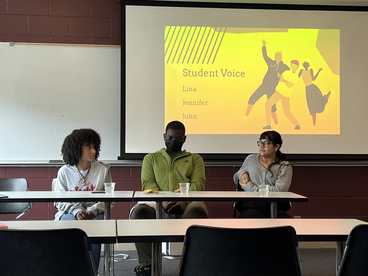 TheTaraChavez's tweet photo. Social Justice for Educators - Part 2: Student Equity Board visiting @NIUCOE from @leydenpride212 including one of my former students!
The important work of the SEB empowers students to be change agents &amp; I couldn’t be more excited for their future! @SJEducate was a key figure! https://t.co/MW94f8gjXt